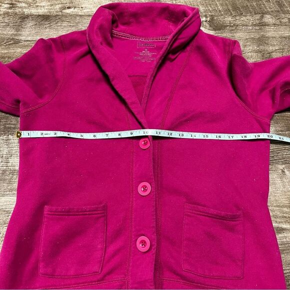 LL Bean Button Front Coat Size Medium - Picture 7 of 8